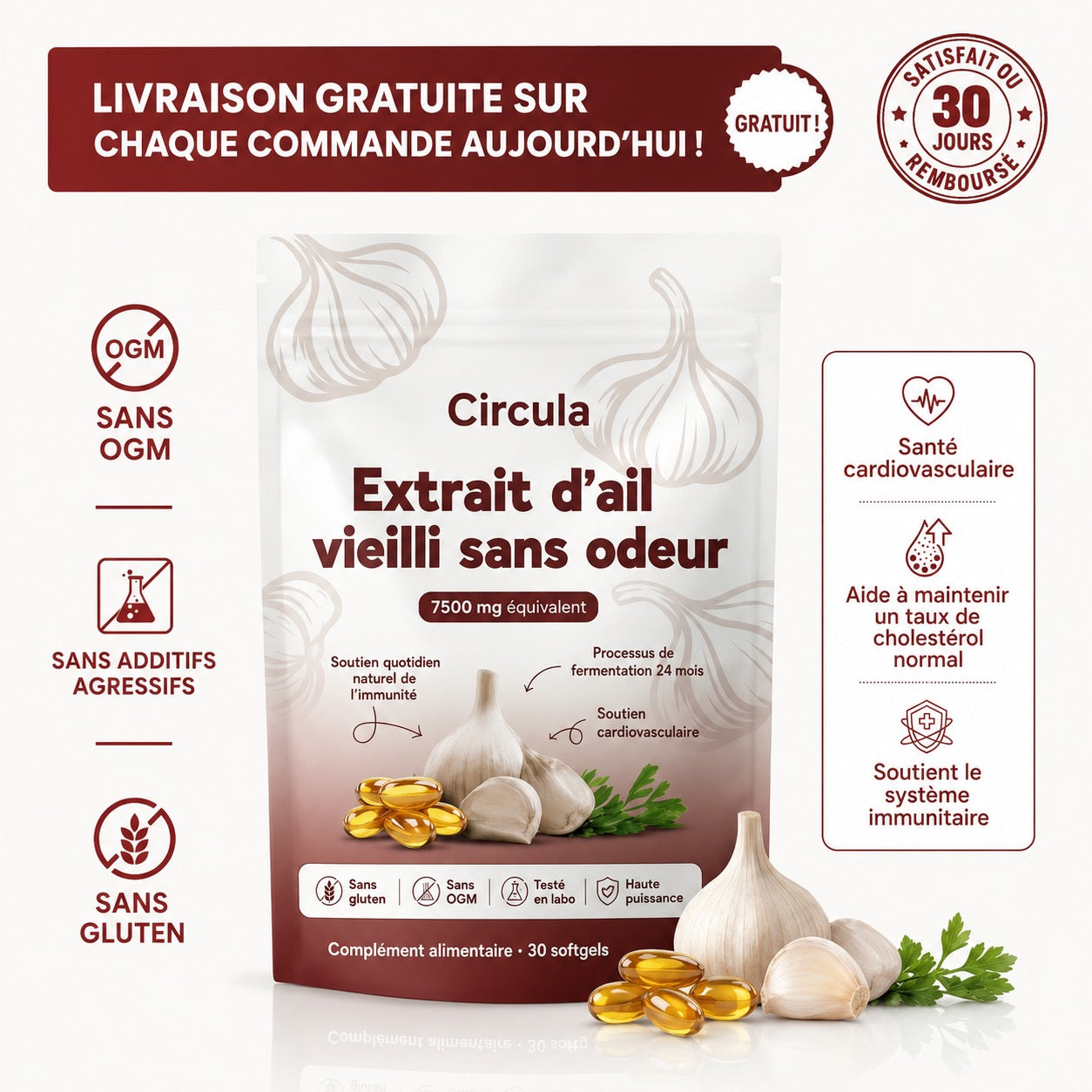 Extrait d'ail vieilli – Réduire la tension artérielle naturellement